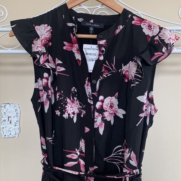 NWT Judith & Charles black raspberry floral dress Nordstrom - Picture 2 of 10